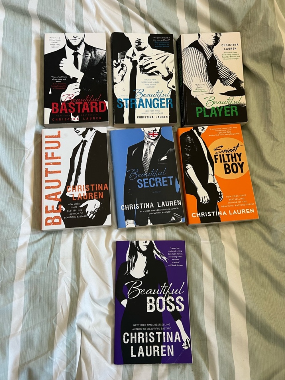 OOP covers of the Beautiful Series by Christina Lauren